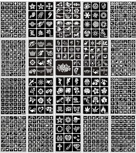 660+ Temporary Tattoo Stencils Kit for Face & Body