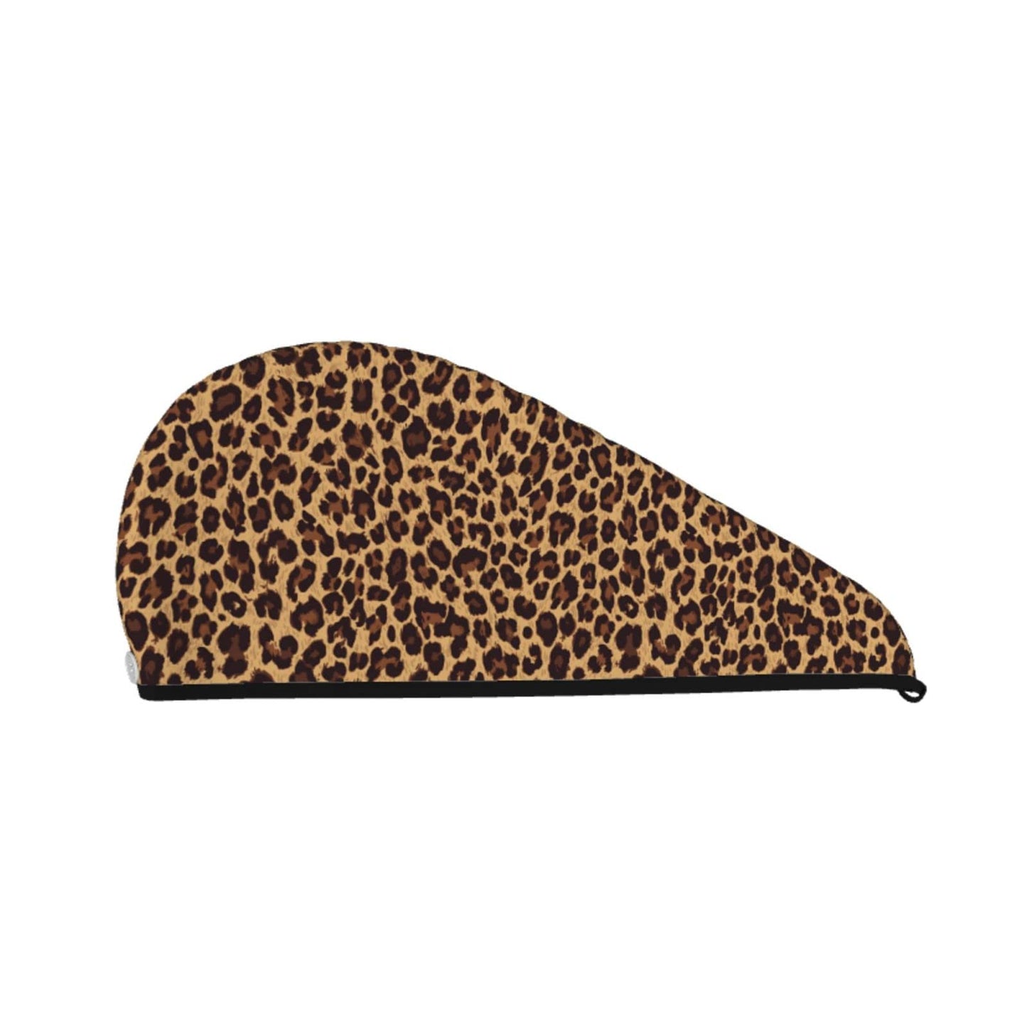 famliihw Leopard Hair Towel Wrap Microfiber Fast Drying Hair Turban with Buttons for Women Men Drying Curly, Long & Thick Hair