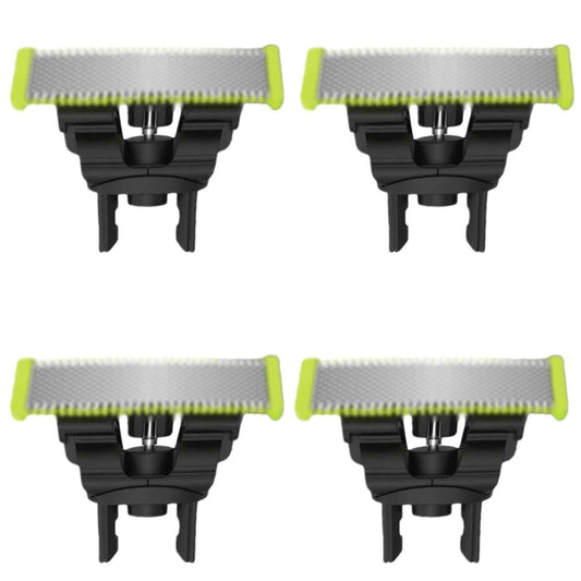 4-Pack Replacement Blades, Compatible with All Philips Norelco OneBlade Handles (QP14xx,QP19xx,QP25xx, QP26xx, QP27xx, QP28xx, QP65xx, QP66xx)(Green)