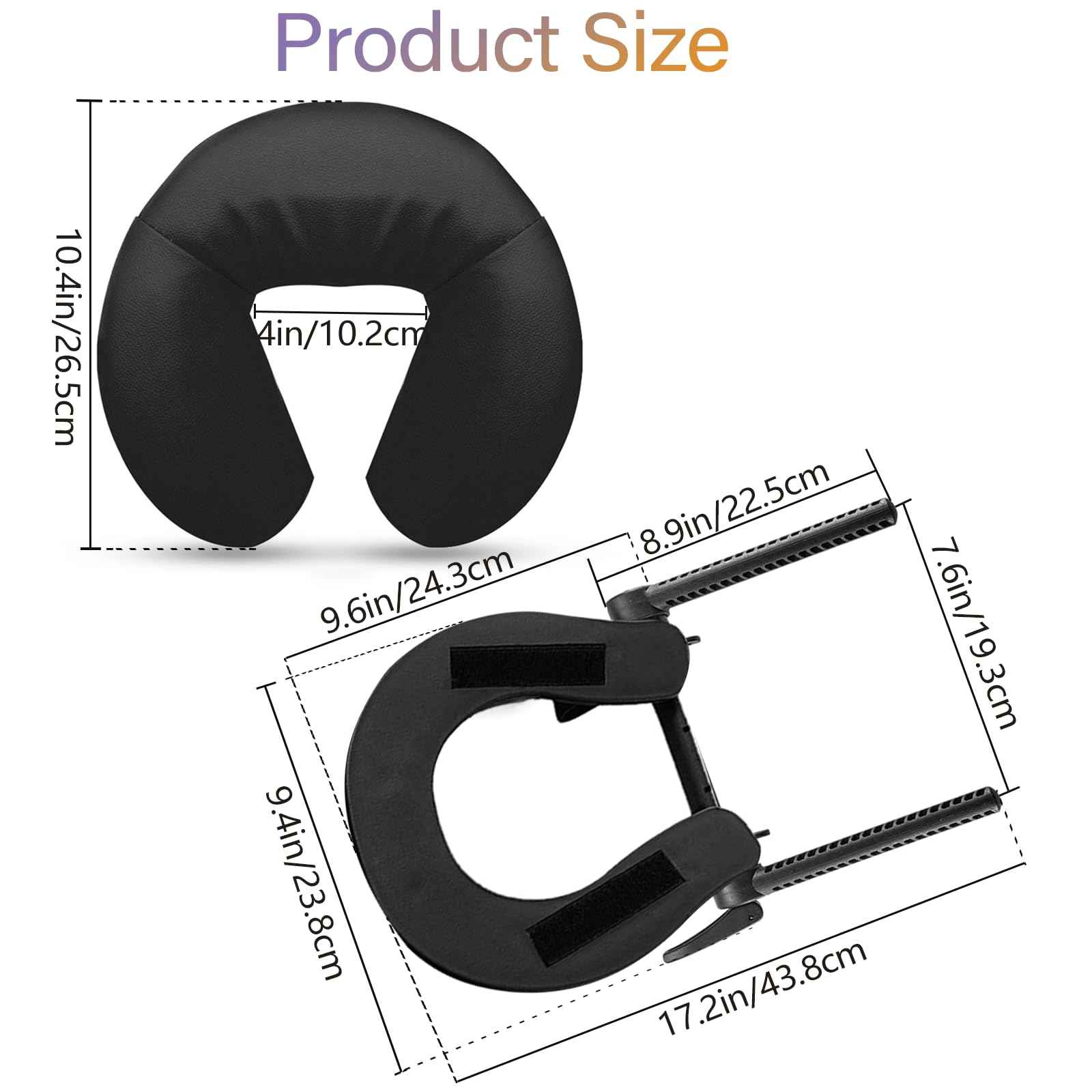 HOINCO Massage Table Massage Bed Headrest Replacement Adjustable Massage U-Shaped Pillow for Beauty Bed Universal with Elastic Memory Foam Face Pillow Set Accessories Massage Equipment