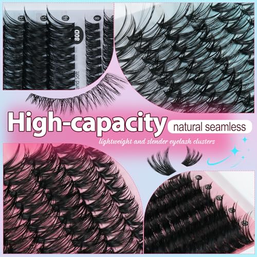 Lash Clusters Kit 708Pcs - 6 Styles Wispy Extensions 10-16mm
