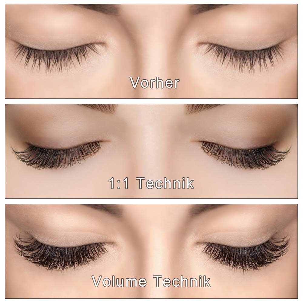 Eyelash Extensions C-0.07-13 Volume Lash Extensions .07 C Curl Single Lash Extensions Matteblack Single Lashes (C-0.07, 13 mm)