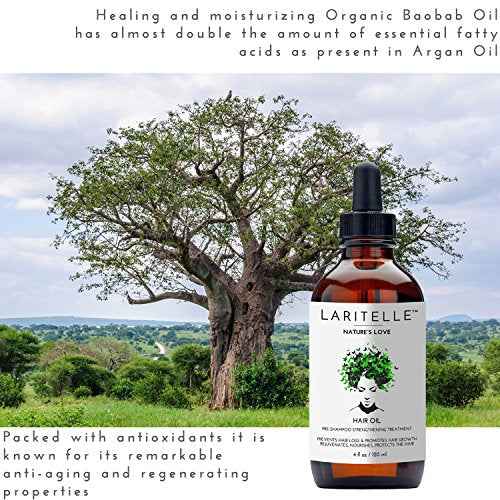 Laritelle Organic Hair Growth Set | Shampoo 17 oz + Conditioner 16 oz + Hair Loss Treatment 4 oz | Organic Quinoa + Keratin + Rosemary, Ginger & Grapefruit | NO GMO, SLS, Gluten, Parabens, Phthalates