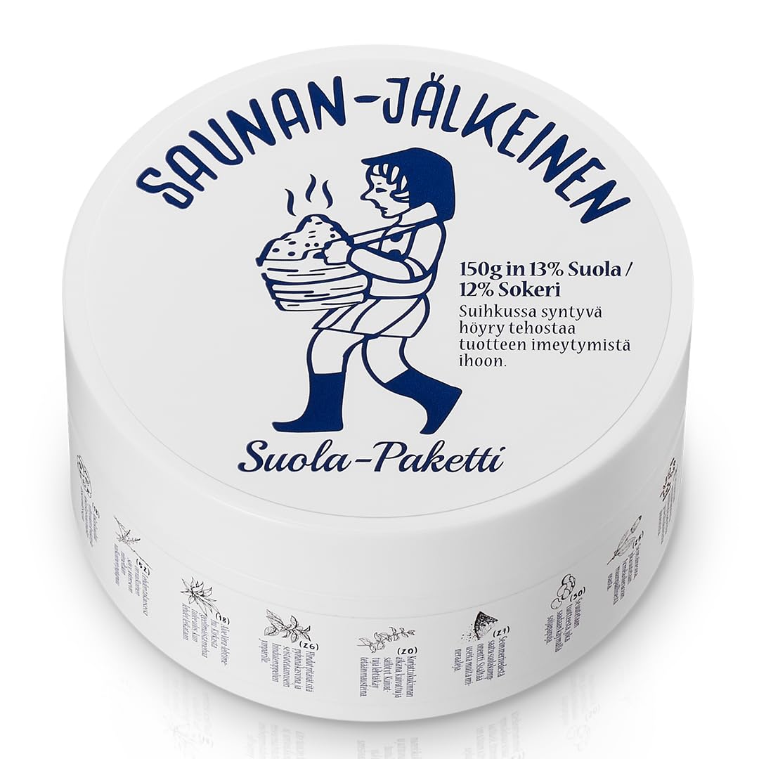 Torhop Saunan Heating Salt Mask - Top Finnish Sea Sauna Salt Mask for better skin. Healing dead skin cells and effective pore reducer. No more blackheads. (3.17 oz)