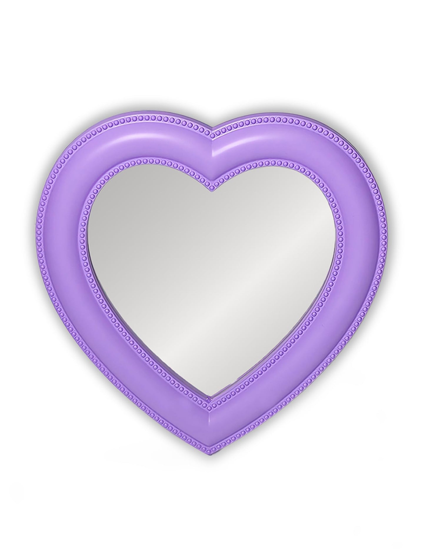 dbfdpsey Magnetic Heart Mirror, 6.9"x7.3", School & Office Cabinet Mirror, Magnetic Makeup Mirror for Girls, Bathroom & Gym Locker (Purple)