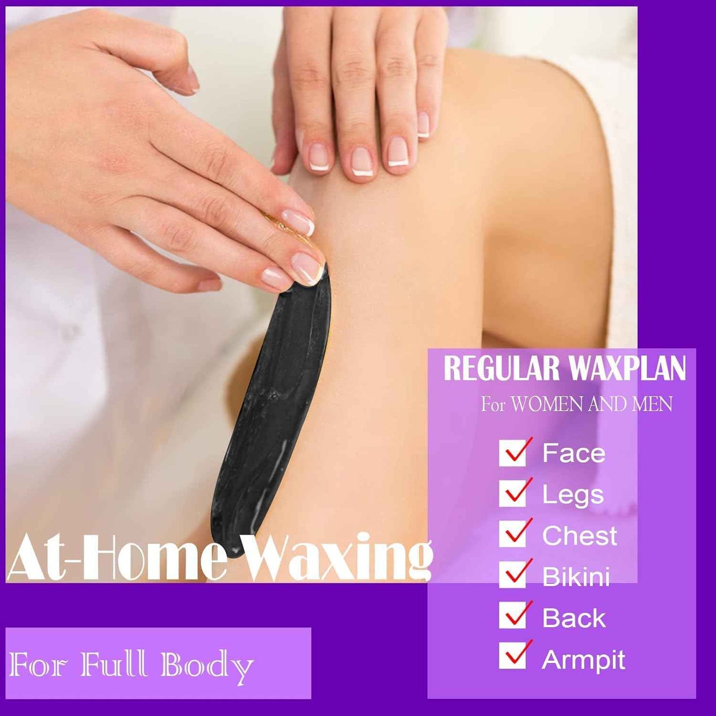 Wax Beads, 3.3pounds Hard Wax Beads Bulk for Hair Removal, Face Brazilian for Bikini, Leg, Underarm, Wax Beans At Home Waxing Kit (Black Currant)