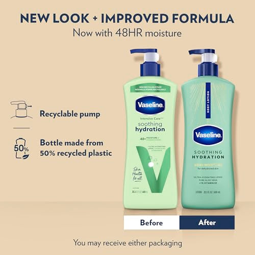 Vaseline Intensive Care Soothing Hydration Body Lotion, 20.3 oz (Pack of 3)