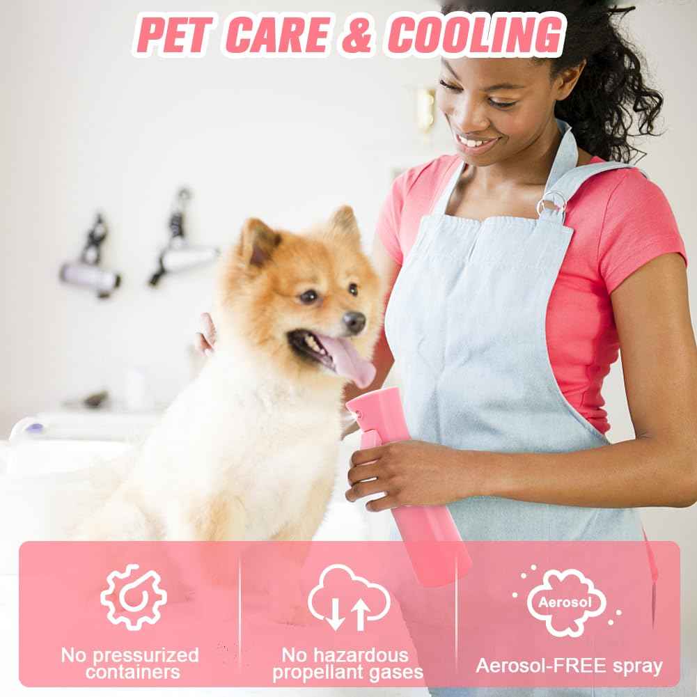 XSBAIHUO Empty Spray bottles, Spray Water Bottle Fine Mist Refillable, Continuous Spray Bottle for Hair, Skin Care, Planting, Showering Pets, Travel, Cleaning & Home (Pink 2Pack