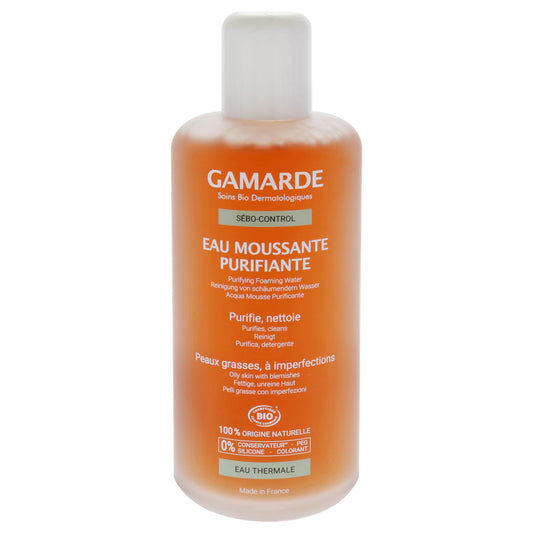 Gamarde Purifying Foaming Water - Facial Cleanser with Blueberry Extract and Geranium Essential Oil - Ideal for Blemish Prone Skin - 6.76 oz