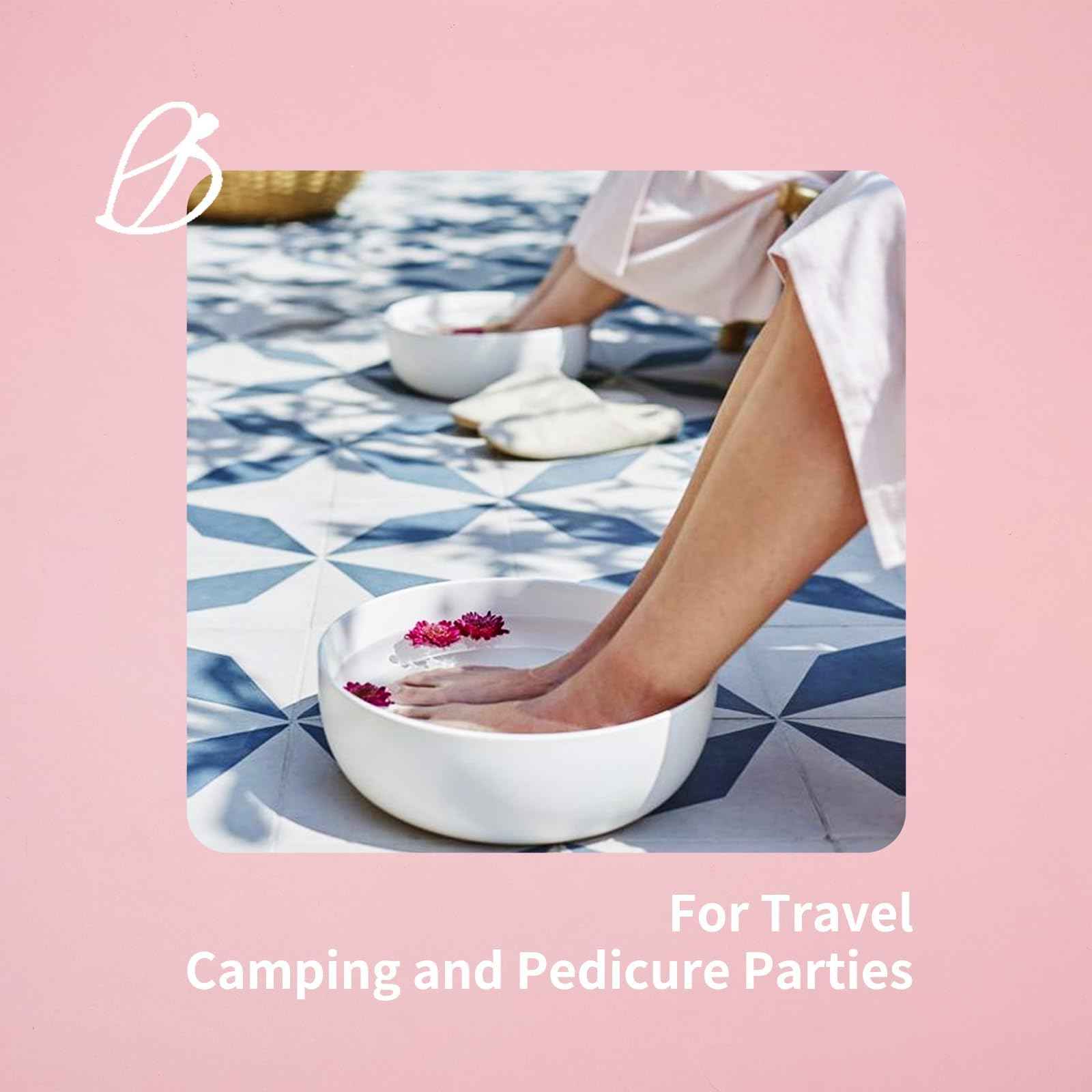 BPrettier Pedicure Soap Flowers Foot Soak Petals Sheet for Softens Dead Skin Moisturizing Relaxing Spa Feet Birthday Pedi Nail Party (100g)