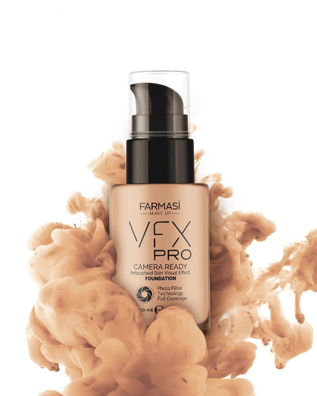 Farmasi VFX Pro Camera Ready, 30 mL Liquid Cream, Lightweight Long Lasting Coverage, Face Makeup, Foundation 10 (Natural Beige)