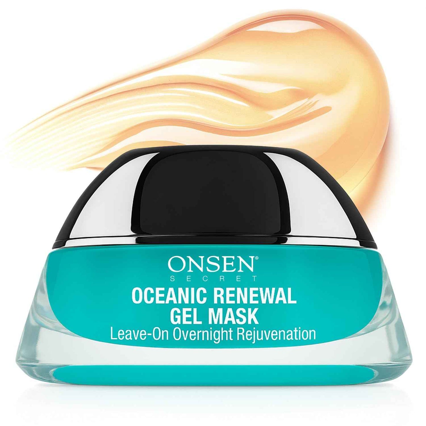Oceanic Renewal Overnight Gel Sleep Mask for Radiant Skin - Hydrating, Brightening & Firming Beauty Treatment with Vitamin C, Collagen, Niacinamide, Hyaluronic Acid, Manuka Honey & Turmeric