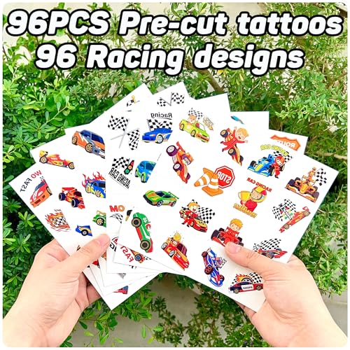 96PCS Racing Car Temporary Tattoos - Party Favors