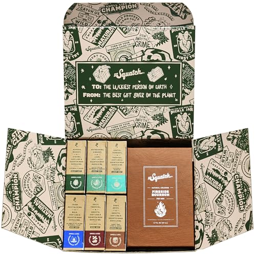Dr. Squatch Men¡¯s Soap & Cologne Bundle - Birthday Gifts for Men - Bar Soap, Men's Cologne - Gifts for Men (6 Soap, 1 Cologne)