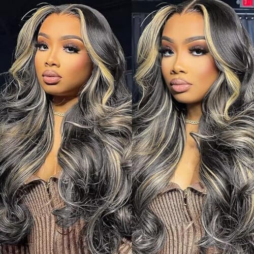 28" 13x6 Balayage Body Wave Lace Front Wig FB/27 180% Density