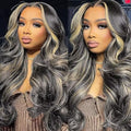 28" 13x6 Balayage Body Wave Lace Front Wig FB/27 180% Density