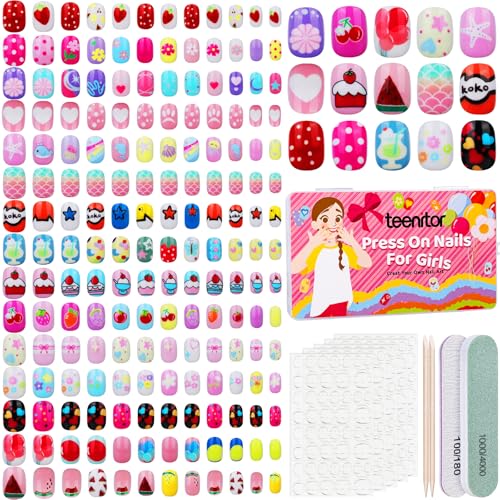 Teenitor 360 Pc Press On Nails for Kids - 15 Styles, 12 Sizes