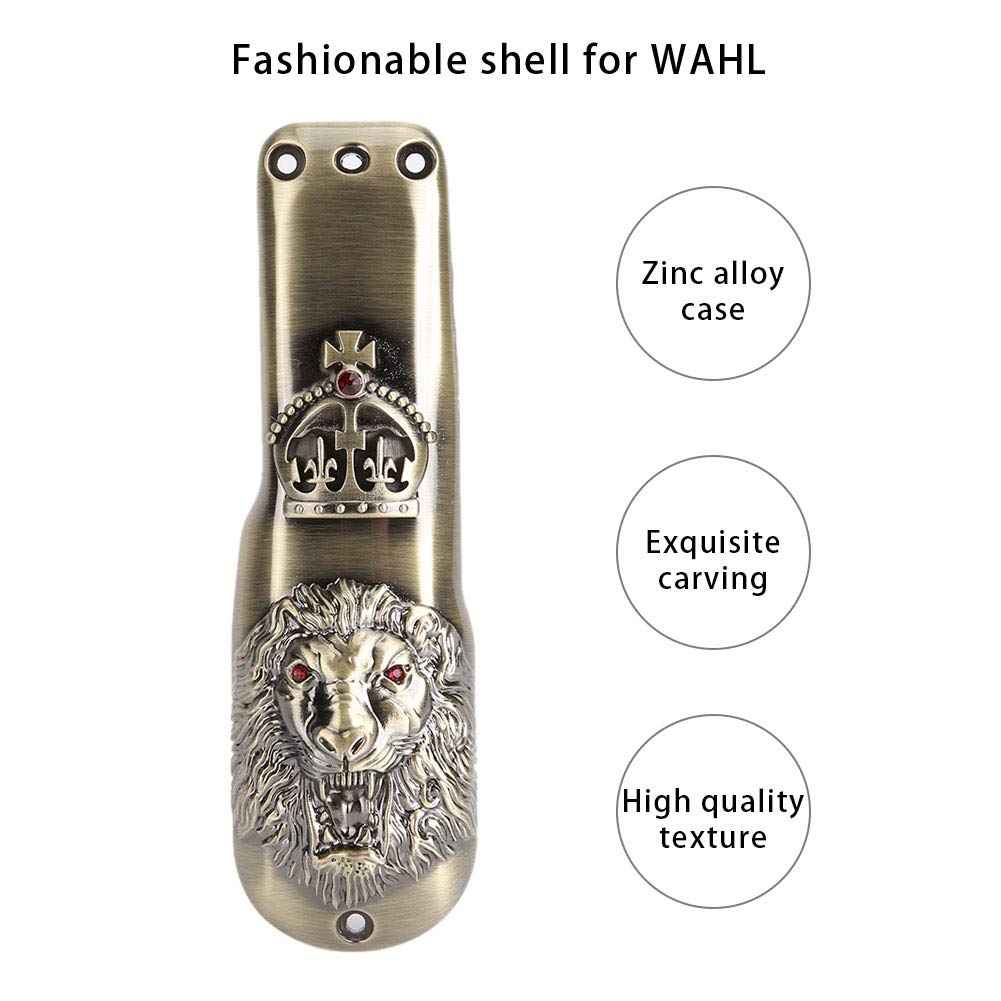 FILFEEL Professional Hair Clipper Front Cover, Electric Hair Cutter Trimmer Sheel Protective Casing for (Lion Bronze)