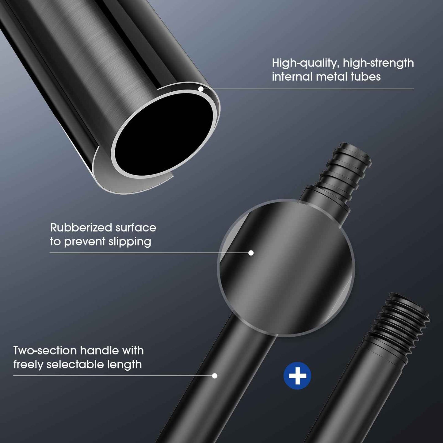 ZOMU Back Shavers for Men:Back Hair Shaver and Body Shavers for Men with Safety Blade Technology & Ergonomic DIY Long Handle, Wet or Dry Shaving-Black(Replaceable 8PCS 3.5inch Blades Included)