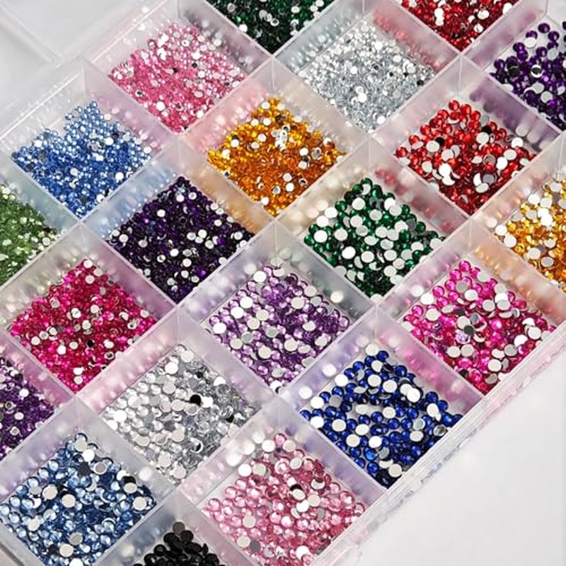 GUFUGU 6000 Pcs Mixed-Color Resin Jelly Rhinestones for Crafts