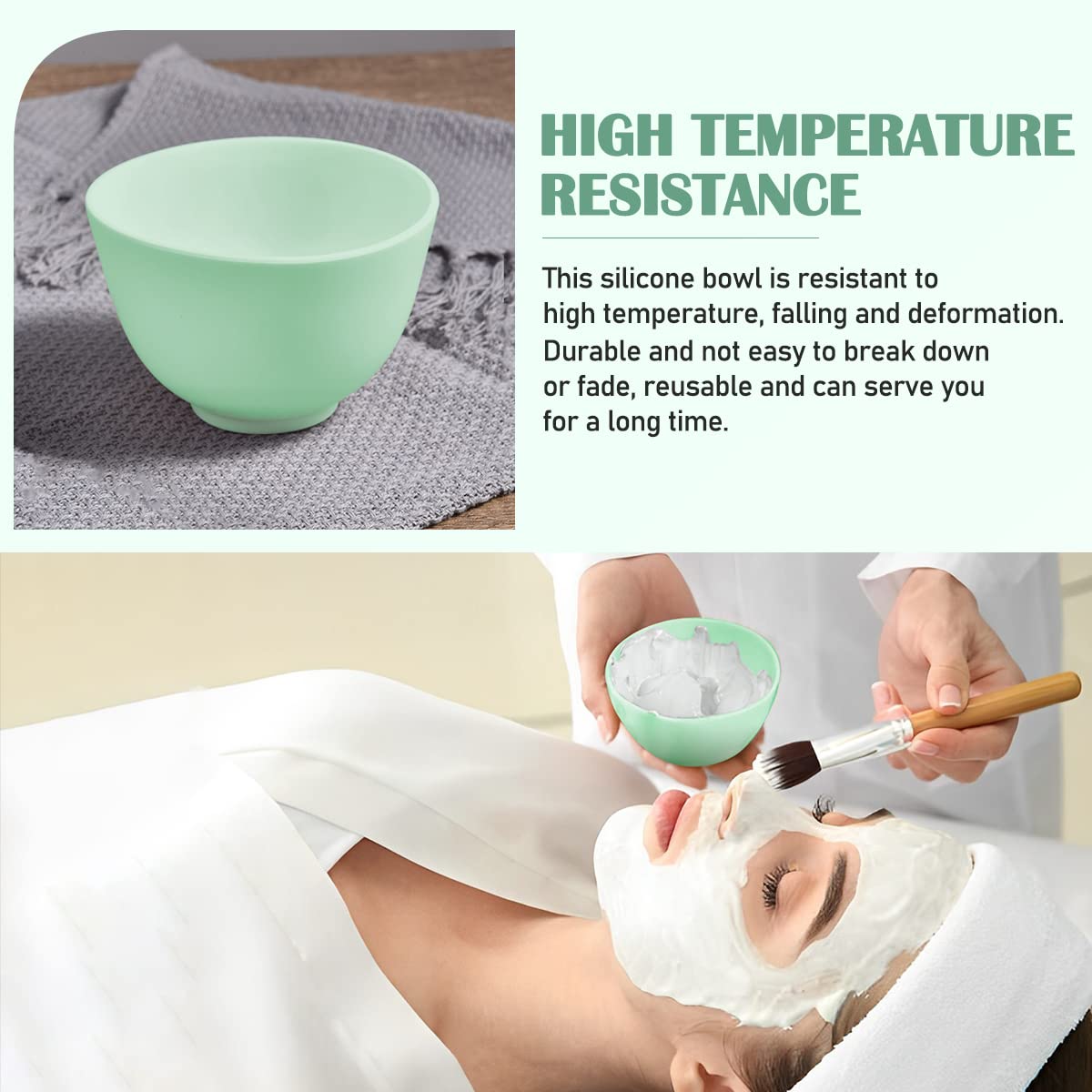 ANRONCH 4 Pieces Home Use Silicone Facial Mask Mixing Bowl, Diy Face Mask Mixing Bowl for Facial Mask, Mud Mask and Other Skincare Products, Cosmetic Beauty Tool