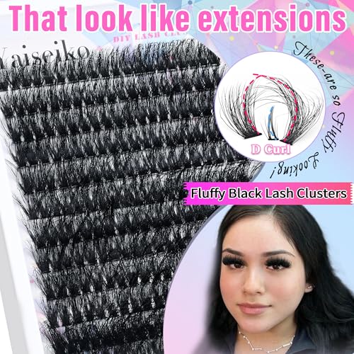 Yaiseiko Wispy Lash Clusters 14-22mm – 240pcs D Curl Volume Lashes