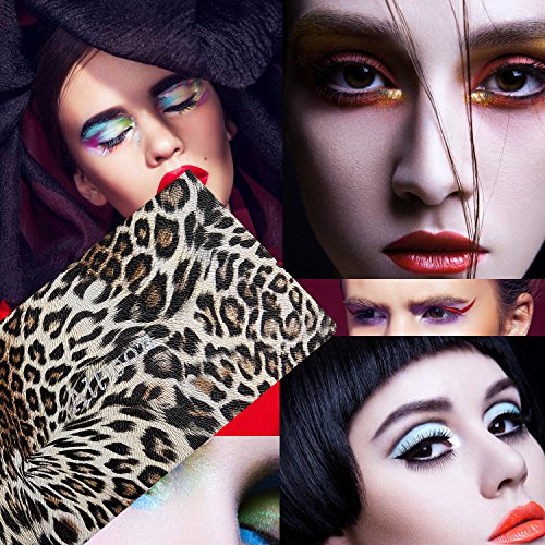 Allwon Magnetic Leopard Makeup Palette for Eyeshadow, Blush & Powder – Portable Refillable Case