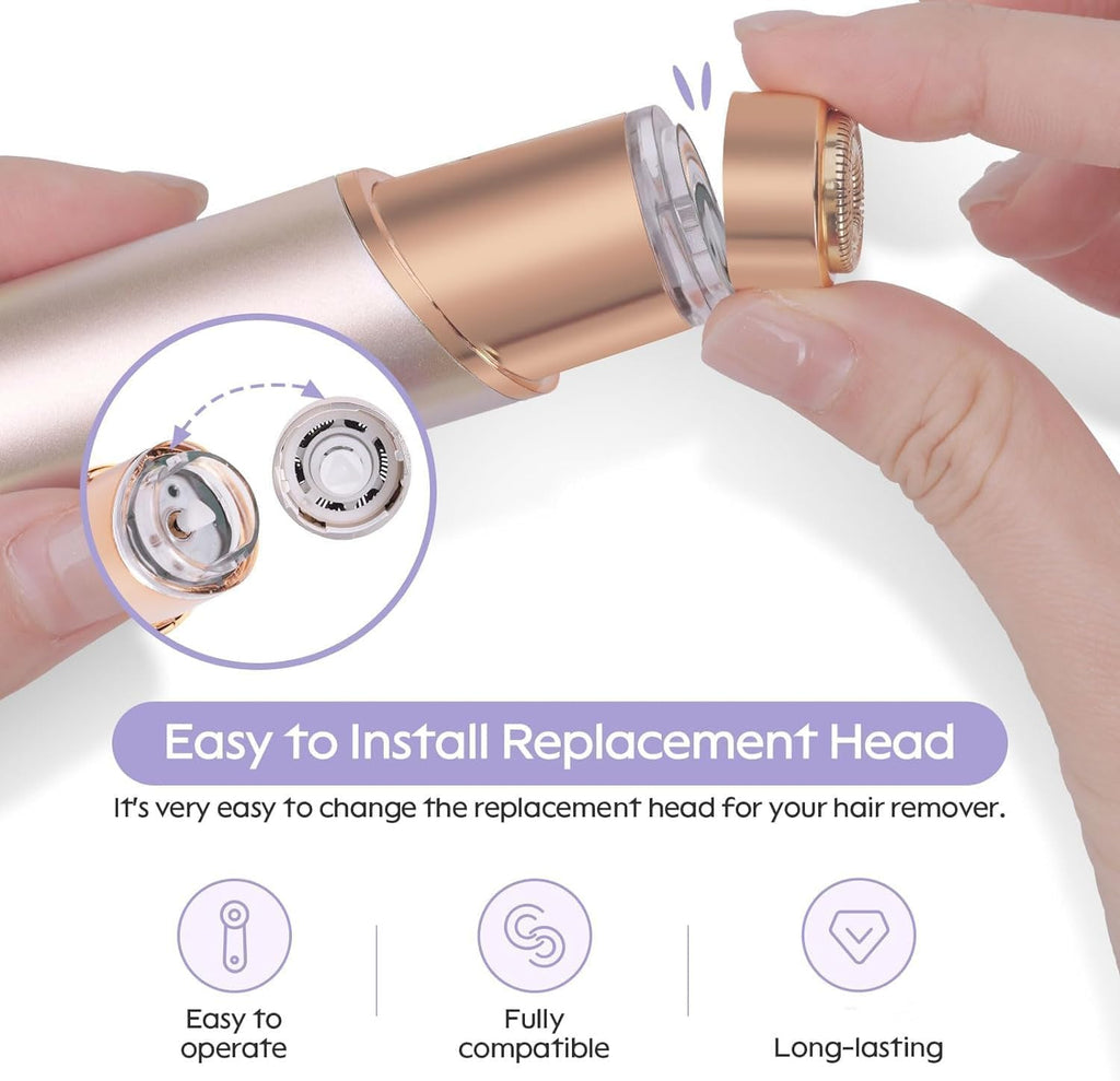 Flawless Facial Hair Remover Replacement Heads - Gen 2 (4 Pack) for Women