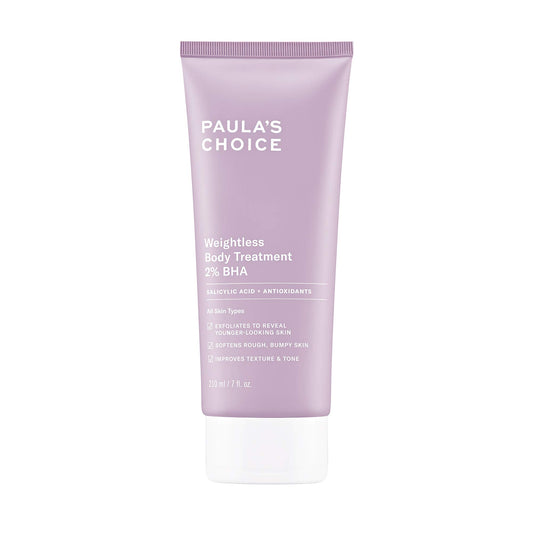 Paula's Choice Weightless Body Treatment 2% BHA, Salicylic Acid Exfoliant, Moisturizer for Keratosis Pilaris (KP) Prone Skin & Clogged Pores, Fragrance-Free & Paraben-Free, 7 Fl Oz