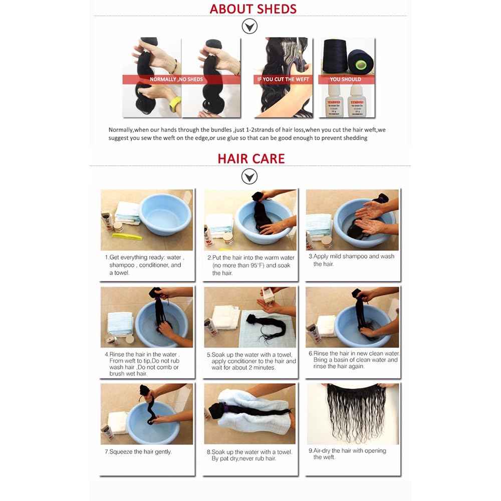 Color 4 Bundles Human Hair Dark Brown Body Wave Bundles Double Weft Brazilian Virgin Chocolate Brown Human Hair Extensions Silky and Soft for Black Women (10 12 14 inch 3 Bundles)