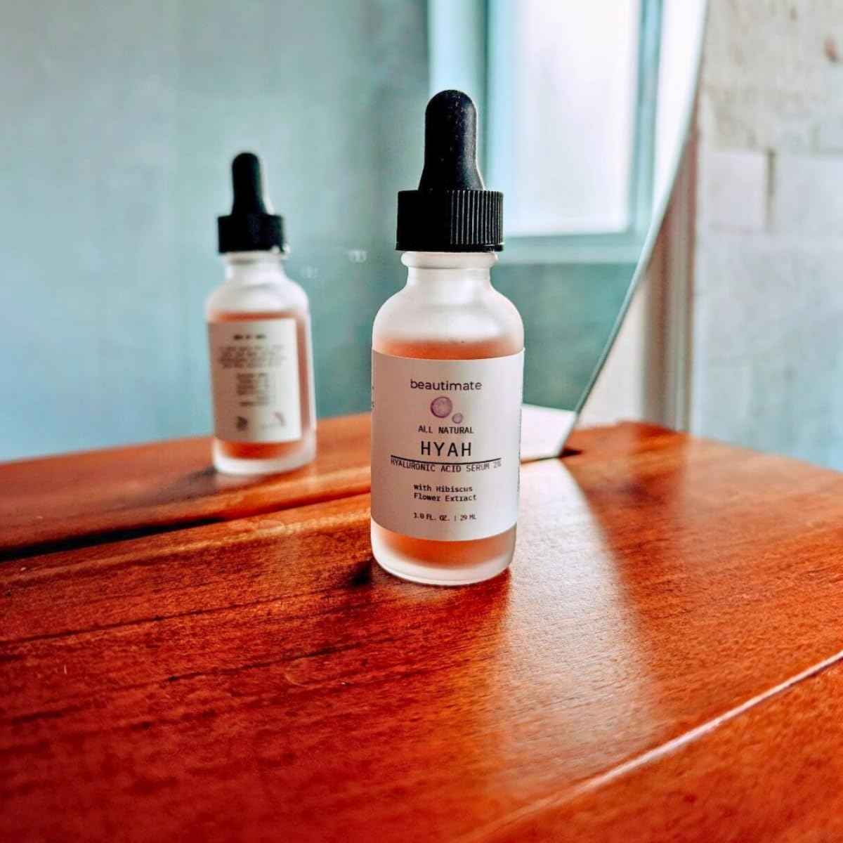 Beautimate Hyah Microneedling Serum – 2% Hyaluronic Acid for Deep Hydration, Skin Renewal & Plumping – Vegan, Cruelty-Free, Made in USA – Anti-Aging Face Serum with Hibiscus Flower Extract, 1oz