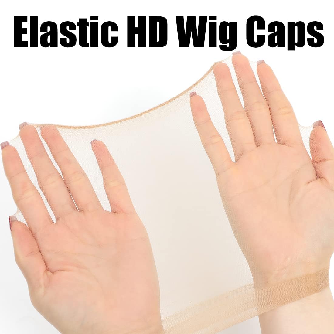 FDBJulyy 24 Pcs Transparent HD Wig Cap,Transparent HD Wig Caps for Women Wig Cap Stocking Cap Sheer Wig Cap Thin Nylon Cap HD Thin Wig Cap for Lace Front Wig Accessories for Women (12Pack/24PCS)