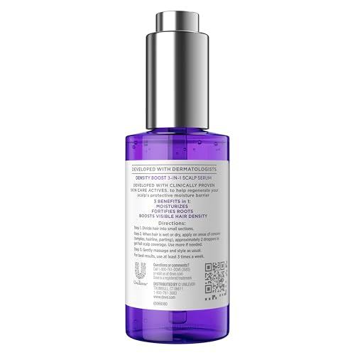 Dove Derma Scalp Density Boost 3-in-1 Scalp Serum With Prebiotic Glycerin,Zinc + Peptides,and Niacinamide For Breakage And Hair Thinning 2 oz,(Pack of 2)