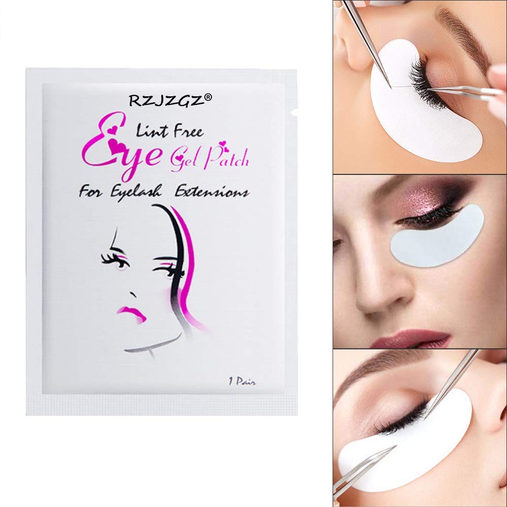 Under Eye Gel Pads Eyelash Extension Pads Lint Free DIY False Eyelash Lash Extension Makeup Eye Gel Patches Pack (50)