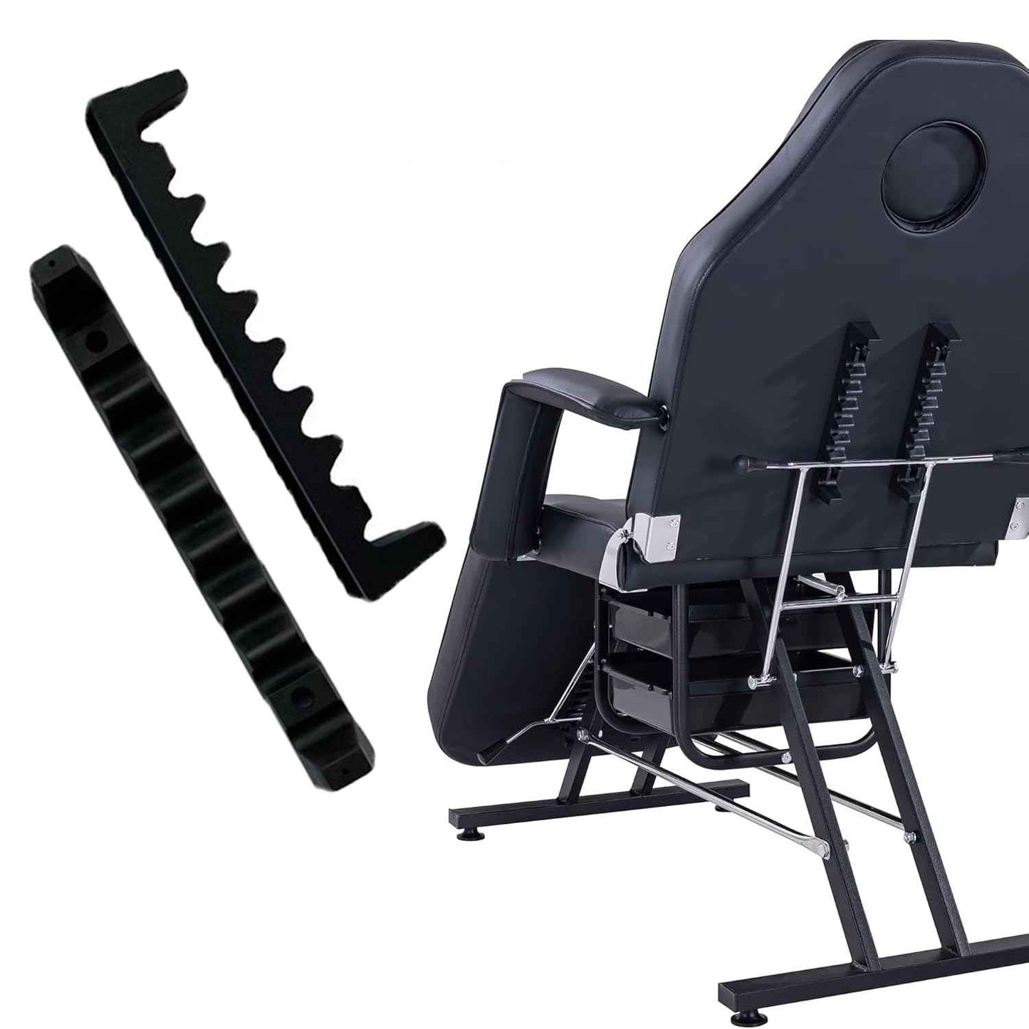 UtySty 2 Pack Message Bed Adjustment Bracket Replacement Parts Plastic Multi Position Adjustable Backrest Support Teeth Back Mount Brackets for Tattoo Chair Table Spa Salon Facial Esthetician Bed