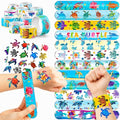 48PCS Turtle Party Set - 24PCS Temporary Tattoos & 24PCS Slap Bracelets - Ocean-Themed Birthday Supplies, Baby Shower Gifts, Classroom Rewards & Party Decor for Kids (Boys & Girls)