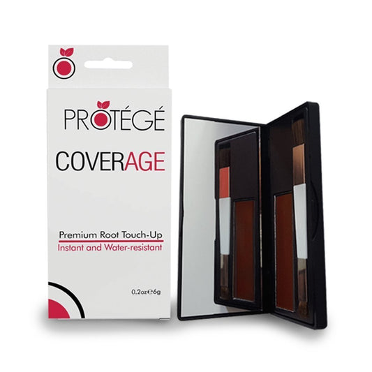 Protege Root Touch Up - CoverAge - Premium Temporary Concealer Water-Resistant Powder - All Day Cover Up Hair Color for Roots to Keep the Gray Away Instantly - Auburn