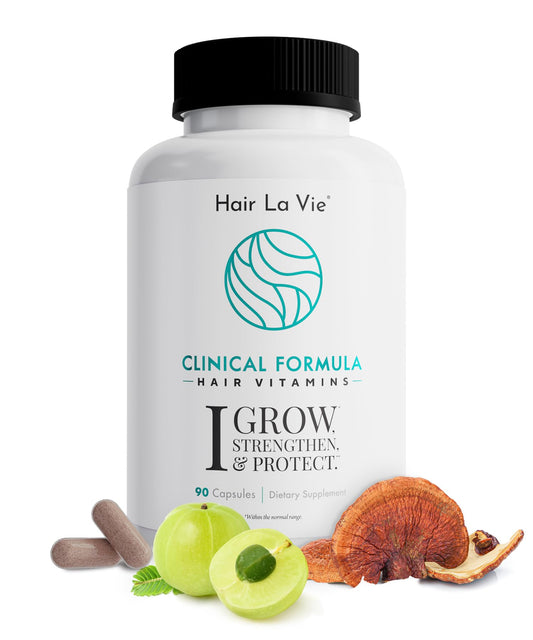 Hair La Vie Clinical Formula Hair Growth Vitamins for Women and Men with Biotin 5000mcg, Collagen, and Saw Palmetto - Healthy Hair Growth Supplement Within Normal ranges 90 Count (Pack of 1)