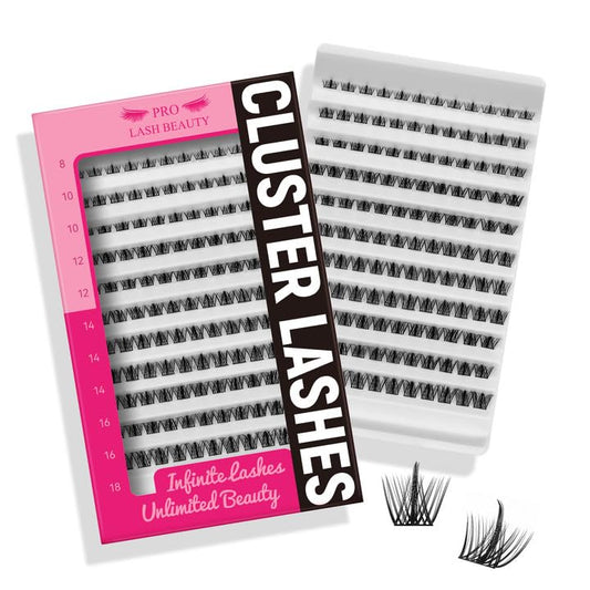 Lash Clusters, 132 Pcs Individual Cluster Lashes DIY Lash Extension 8-18mm Eyelash Clusters Volume Wispy Lashes Super Thin Band Reusable Soft & Comfortable(Mystic,D-8-18mix)