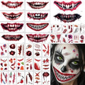 Halloween Temporary Tattoos 40 Sheets Clown Face Scars