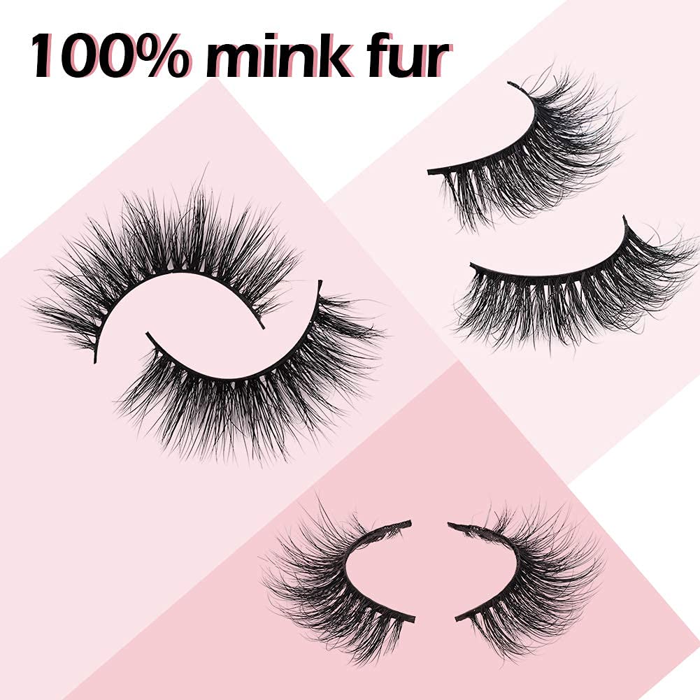 Arison Lashes 3D Mink Lashes False Fake Eyelashes Wispy Strips Silk Reusable Handmade Real Long Fur Soft Dramatic Natural Look 1 Pair Package for Women Makeup(3D661)