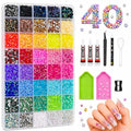 Bedazzling Kit 40000 Pcs Rhinestones, Glue & Tools - Multicolor 40 Colors Luxury Set