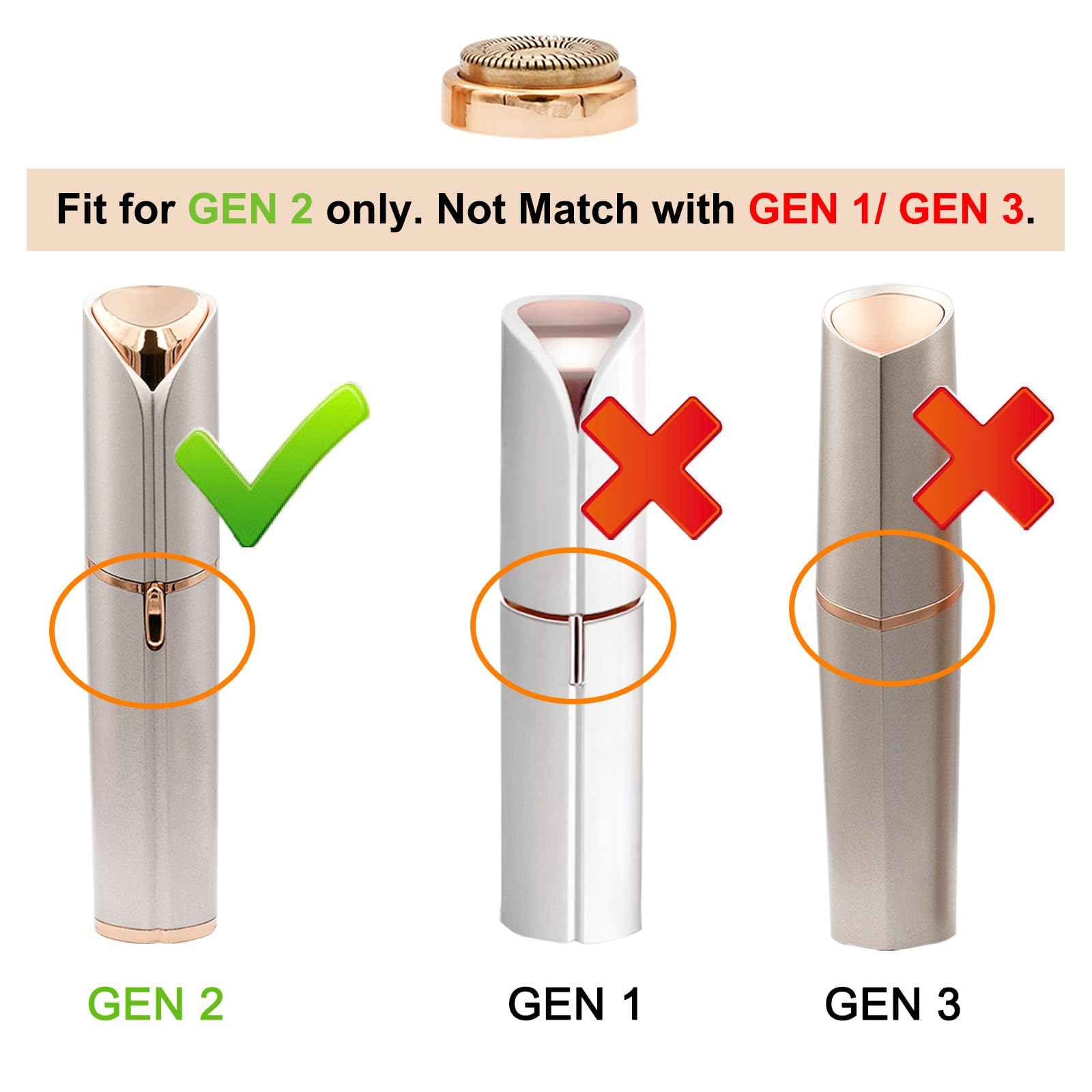 Womens Facial Hair Remover with 6 Replacement Heads