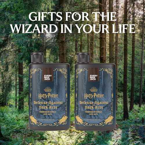 Every Man Jack Harry Potter Collectors Body Wash - Hogwarts Inspired Scents & Clean Ingredients - Defense Against the Dark Arts - Forbidden Forest Scent - 13.5 oz (Pack of 2)