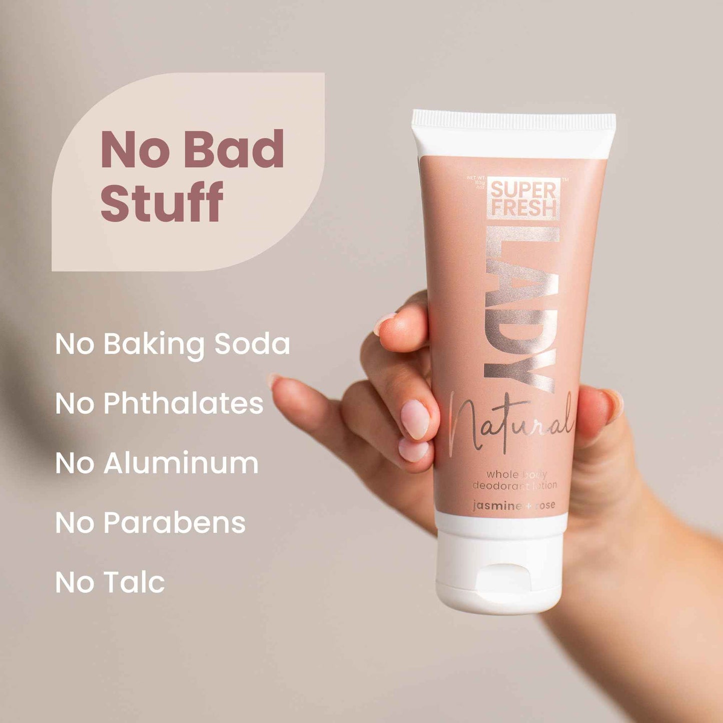 Super Fresh Lady Parts Natural Deodorant for Women Aluminum Free Odor Control for Privates Underboobs Thighs Armpits Skinfolds Jasmine Rose Scent Long Lasting Freshness for Sensitive Care 2 Pack