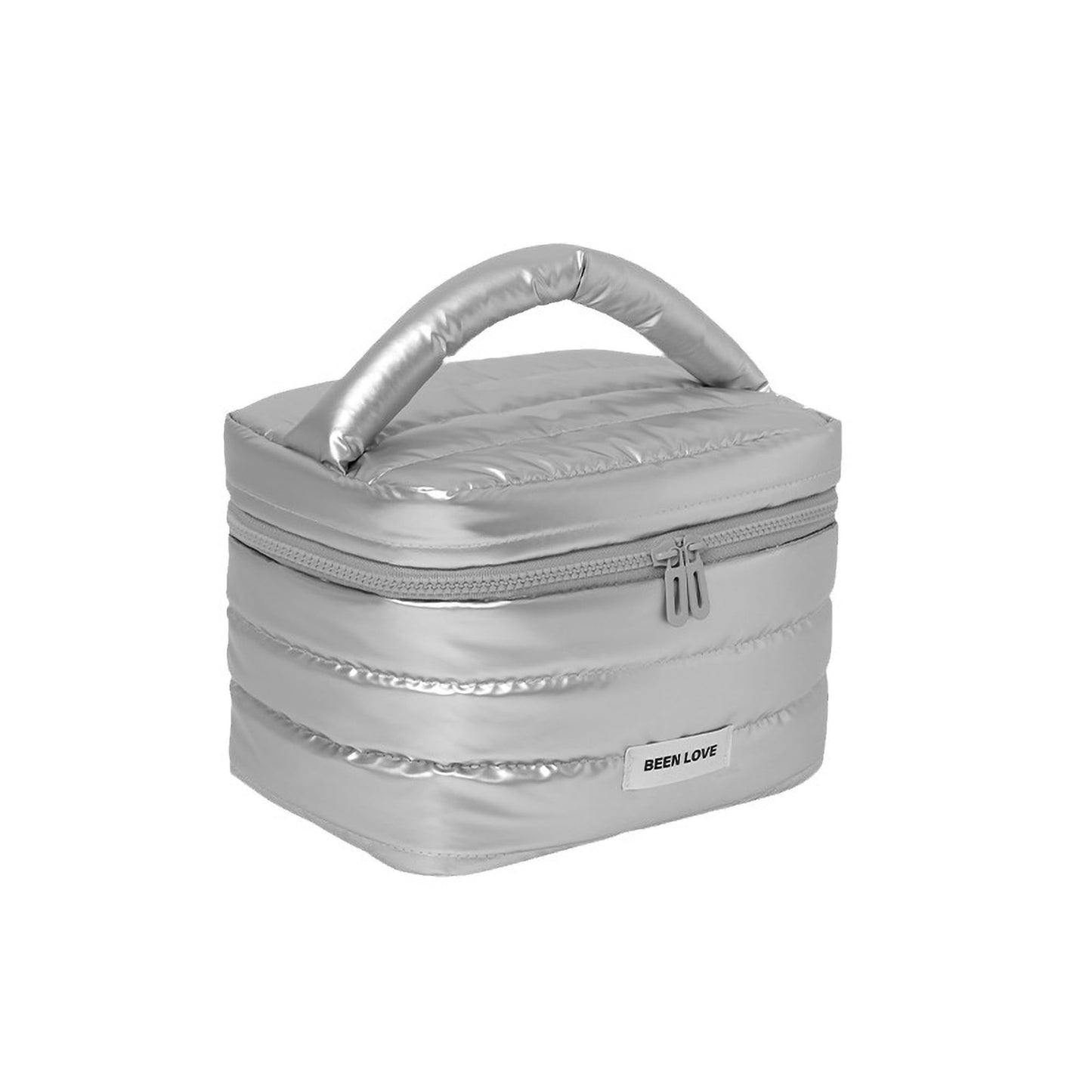 erised's bifrost Cute Large Capacity Makeup/Cosmetic/Toiletry Quilted Bag for Women&Girls/Travel Case/Zipper Organizer Bag/Down Jacket Waterproof Fabric/Wide Open