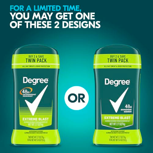 Degree Men Extreme Blast Antiperspirant Deodorant Twin Pack - 48-Hour Protection