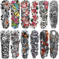Temporary Tattoo Sleeves Full Arm - 12 Sheet Pack