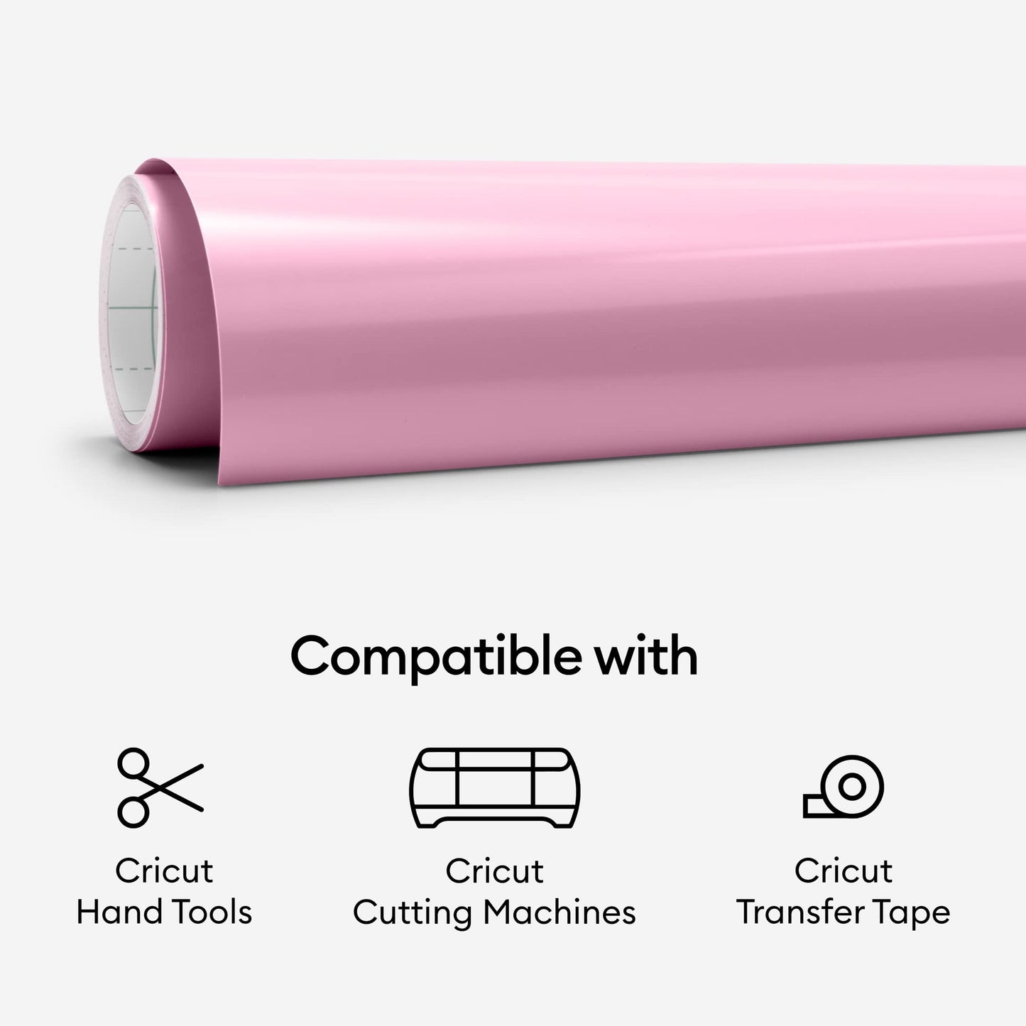 Cricut Premium Permanent Vinyl (12" x 48"), Strong Adhesive Lasts for 3 Years, UV & Water-Resistant, Perfect for Indoor-Outdoor DIY Projects, Compatible with Cricut Machines, Light Pink