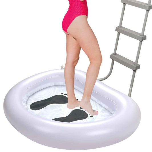 Inflatable Pool Foot Bath Basin, Folding Pool Foot Wash Basin Tub-Portable for Outdoor Backyard and Swimming Pools